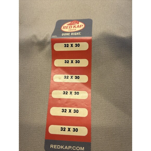 Red Kap Work Pants Tan Khaki Pockets Straight Flat Front 32x30 New w/Tags - Picture 3 of 6